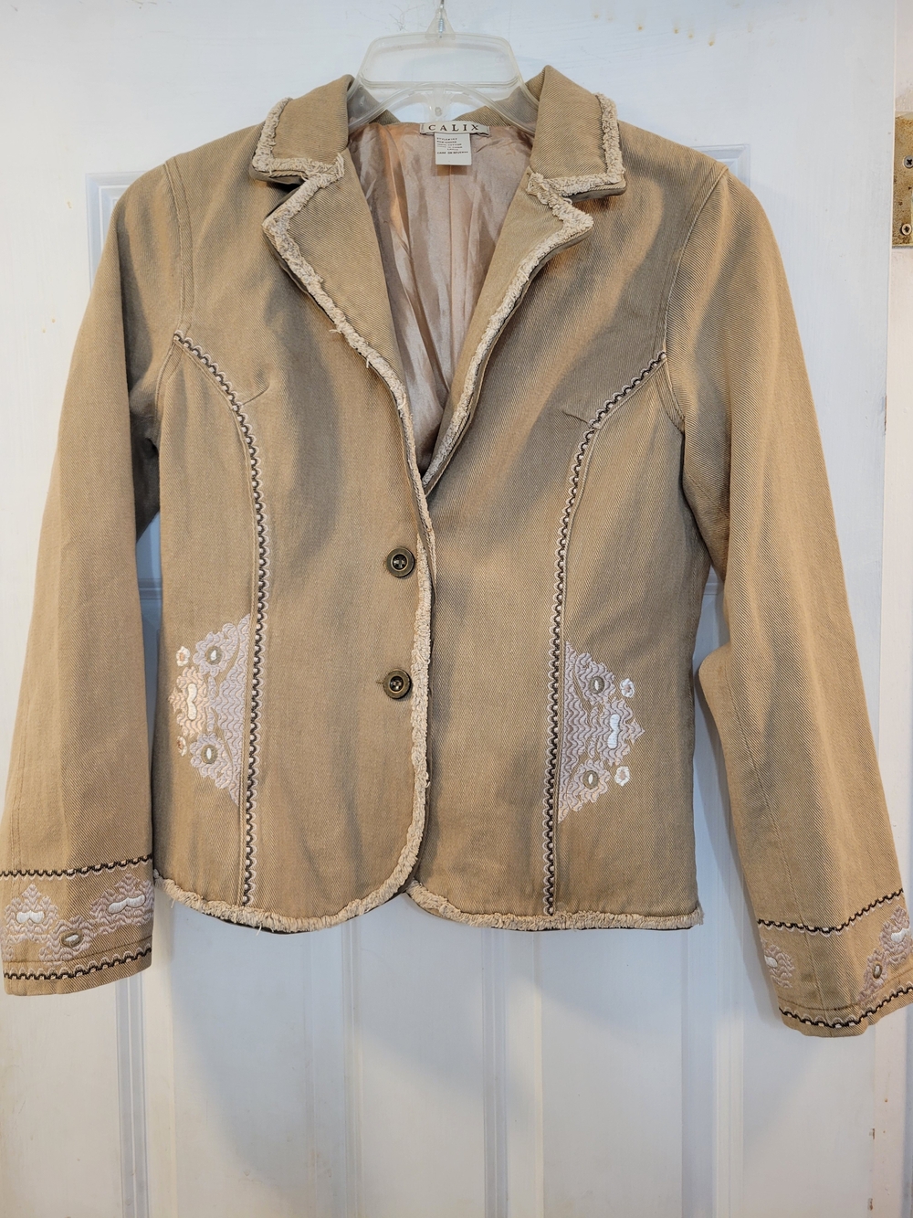 CALIX vintage tan corduroy blazer bohemian SIZE L